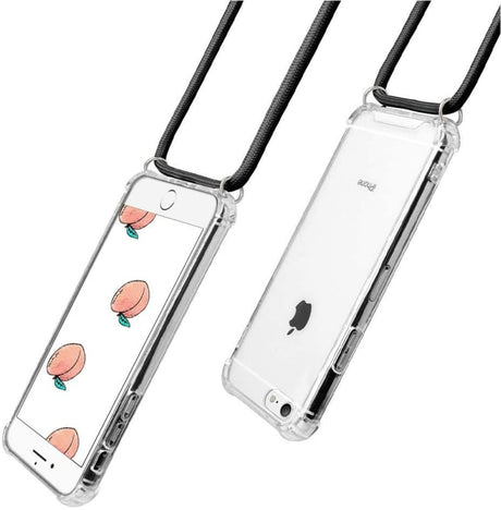 iPhone 6 Plus / 6S+ Transparant TPU Hoesje met Koord Crossbody