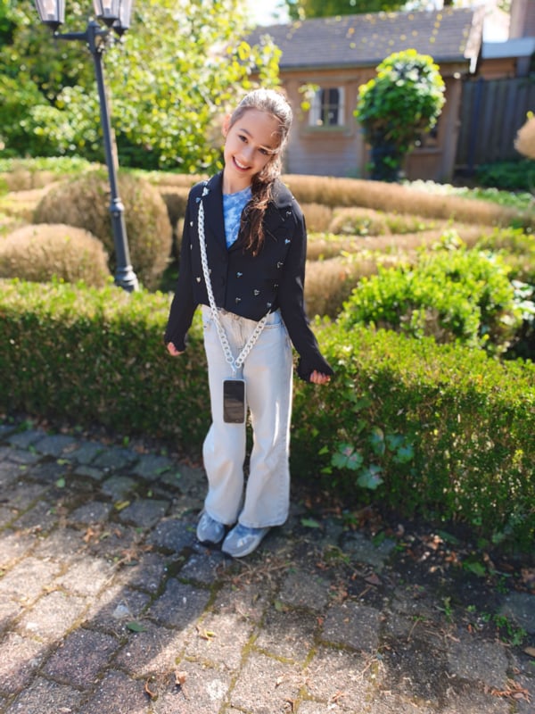 Universeel Beige / Wit Telefoonkoord / -Ketting Acryl