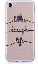 iPhone 7 / 8 / SE 2020-2022 Soft TPU Hoesje Love Laugh Life Print