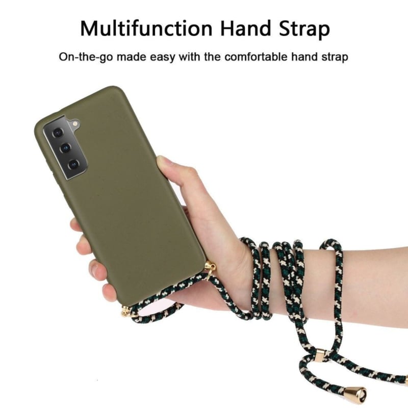 Galaxy S22 Crossbody TPU Hoesje met Koord Groen