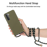 Galaxy S22 Crossbody TPU Hoesje met Koord Groen