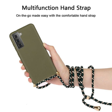 Galaxy S22 Crossbody TPU Hoesje met Koord Groen