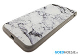 iPhone 7 Plus / 8 Plus Soft TPU Hoesje Marmer Zwart & Wit