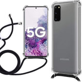 Galaxy S20 Plus Crossbody Transparant TPU Hoesje met Koord
