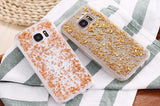 Galaxy S7 TPU Bling Glitterhoesje Blad - Look