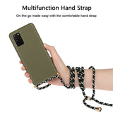 Galaxy S20 Plus Crossbody TPU Hoesje met Koord Groen
