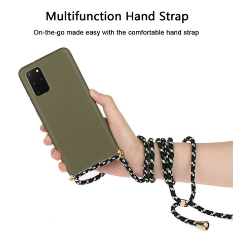 Galaxy S20 Plus Crossbody TPU Hoesje met Koord Groen