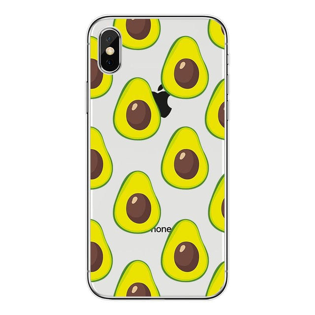 iPhone Xr Soft TPU Hoesje Avocado Print