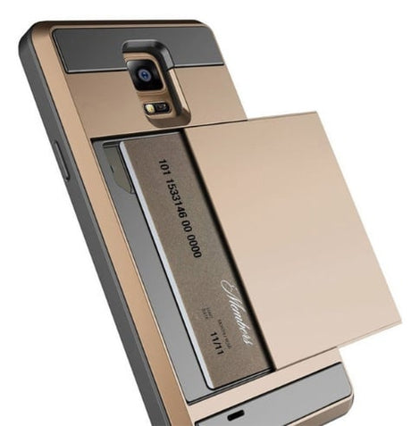 Galaxy Note 4 Slide Armor Hoesje Met Pashouder
