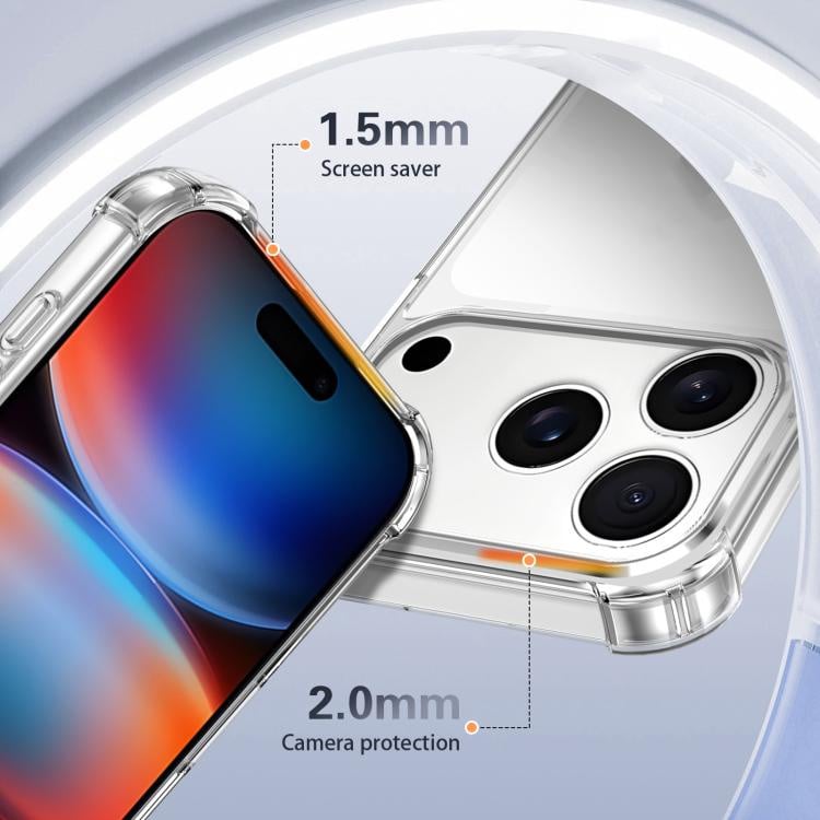 iPhone 17 Pro Max Transparant Soft TPU Air Cushion Hoesje