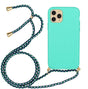iPhone 14 Pro Max Crossbody TPU Hoesje met Koord Mint
