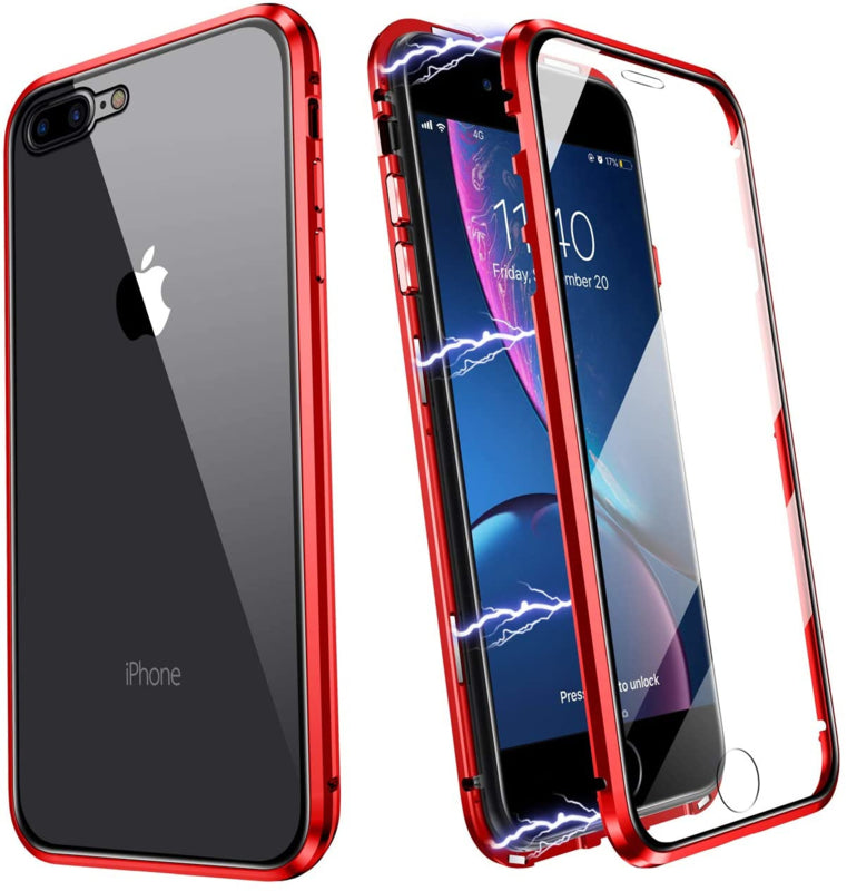 iPhone 7 Plus / 8 Plus 360° Magnetisch Hoesje Dubbelzijdig Glas