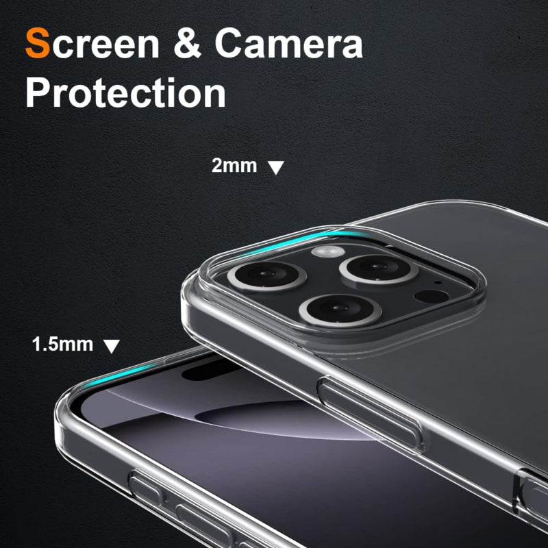 iPhone 16 Pro Max Premium Soft TPU Hoesje Transparant