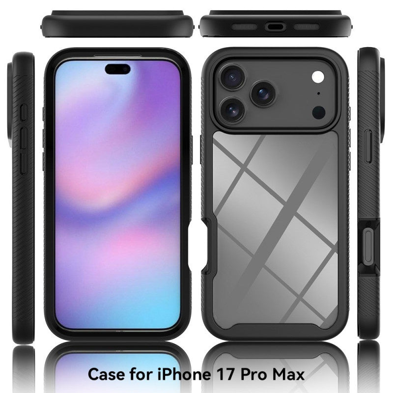 iPhone 17 Pro Max 360° Full Protect Hoesje met Screenprotector Zwart