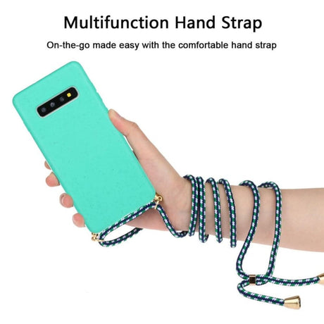 Galaxy S10 Plus Crossbody TPU Hoesje met Koord Mint