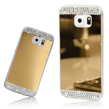 Galaxy S8 Plus Bling Spiegel Hoesje Met Strass-Steentjes
