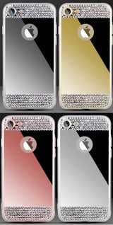 iPhone 7 / 8 / SE 2020-2022 Bling Spiegel Hoesje Met Strass-Steentjes