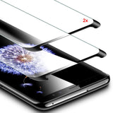 2 STUKS Galaxy S9 Plus Case Friendly 3D Tempered Glass Screen Protector