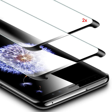 2 STUKS Galaxy S9 Case Friendly 3D Tempered Glass Screen Protector