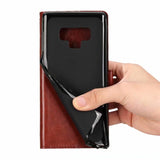 Galaxy Note 10 Leren Portemonnee Hoesje Met Pasfotovakje
