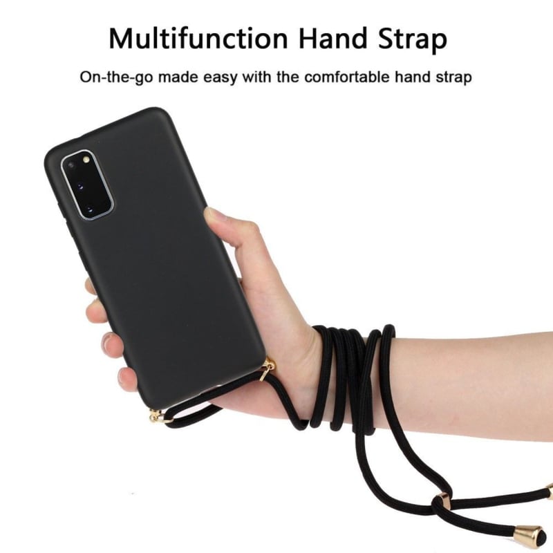 Galaxy S21 FE Crossbody TPU Hoesje met Koord Zwart