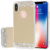 iPhone X / Xs Bling Spiegel Hoesje Met Strass-Steentjes