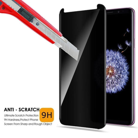 Galaxy S9 Plus Privacy Case Friendly Tempered Glass Screen Protector