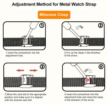 Apple Watch Milanese Bandje Zwart 49/46/45/44mm