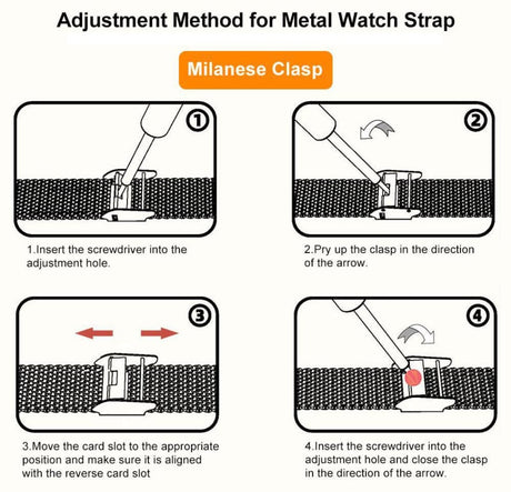 Apple Watch Milanese Bandje Rosé Goud 42/41/40/38mm