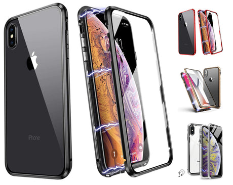 iPhone X / Xs 360° Magnetisch Hoesje Dubbelzijdig Glas