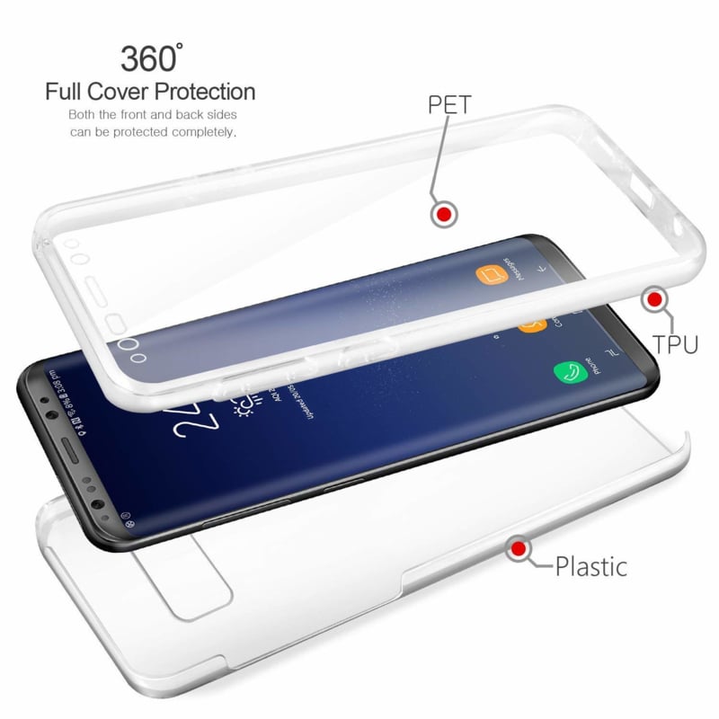 Galaxy S7 Edge 360° Ultra Clear Hybrid PC + TPU Hoesje