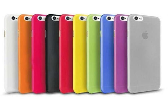 iPhone 6 / 6S Soft Plastic Matte Kleuren Hoesje Transparant/Wit