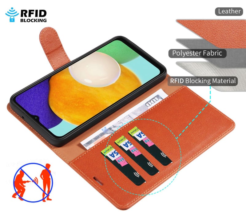 Galaxy A35 5G Luxe Leren Bookcase - Portemonnee Hoesje