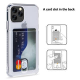 iPhone 14 Pro Transparant TPU Hoesje Met Card Slot - Pasjesvakje