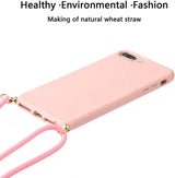 iPhone 7 Plus / 8 Plus Crossbody TPU Hoesje met Koord Roze
