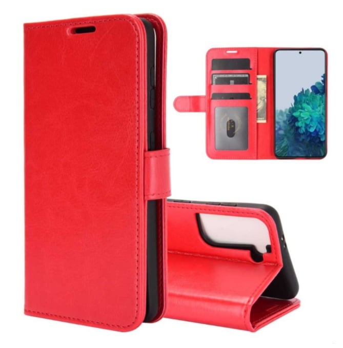 Galaxy S21 Ultra Leren Portemonnee Hoesje Met Pasfotovakje