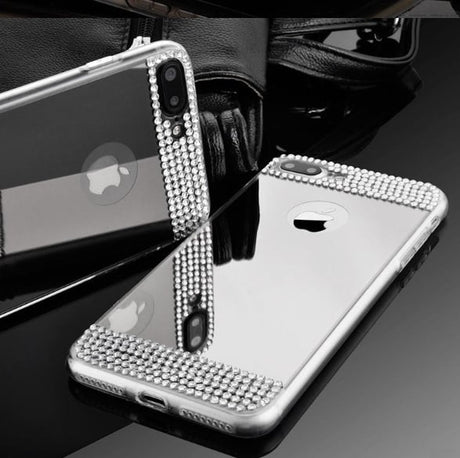 iPhone 7 Plus / 8 Plus Bling Spiegel Hoesje Met Strass-Steentjes