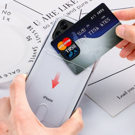 iPhone 11 Pro Max Transparant TPU Hoesje Met Card Slot - Pasjesvakje