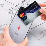 iPhone 11 Pro Transparant TPU Hoesje Met Card Slot - Pasjesvakje