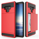 Galaxy Note 9 Slide Armor Hoesje Met Pashouder