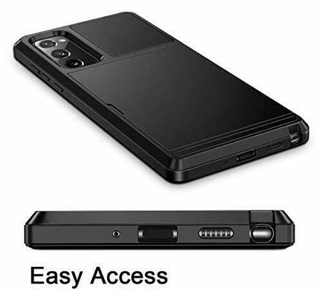 Galaxy Note 20 Slide Armor Hoesje Met Pashouder