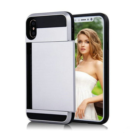 iPhone X / Xs Slide Armor Hoesje Met Pashouder