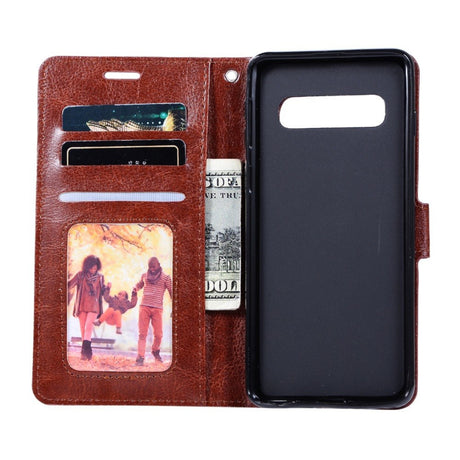 Galaxy S10 Leren Portemonnee Hoesje Met Pasfotovakje
