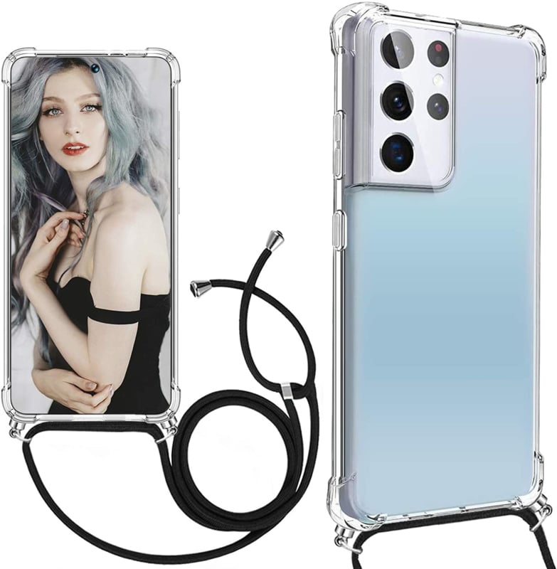 Galaxy S24 Ultra Crossbody Transparant TPU Hoesje met Koord