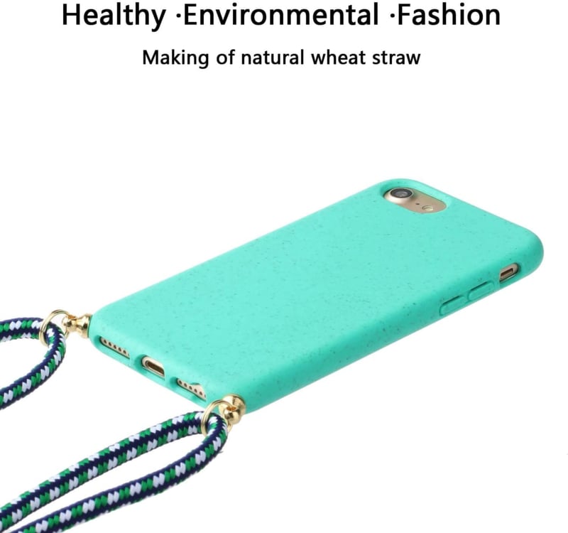 iPhone 6 Plus / 6S+ Crossbody TPU Hoesje met Koord Mint