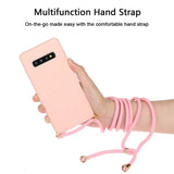 Galaxy S10 Plus Crossbody TPU Hoesje met Koord Roze