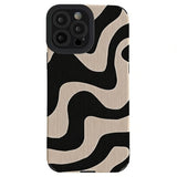 iPhone 16 Pro Max TPU Hoesje Zebra Patroon Beige/Zwart