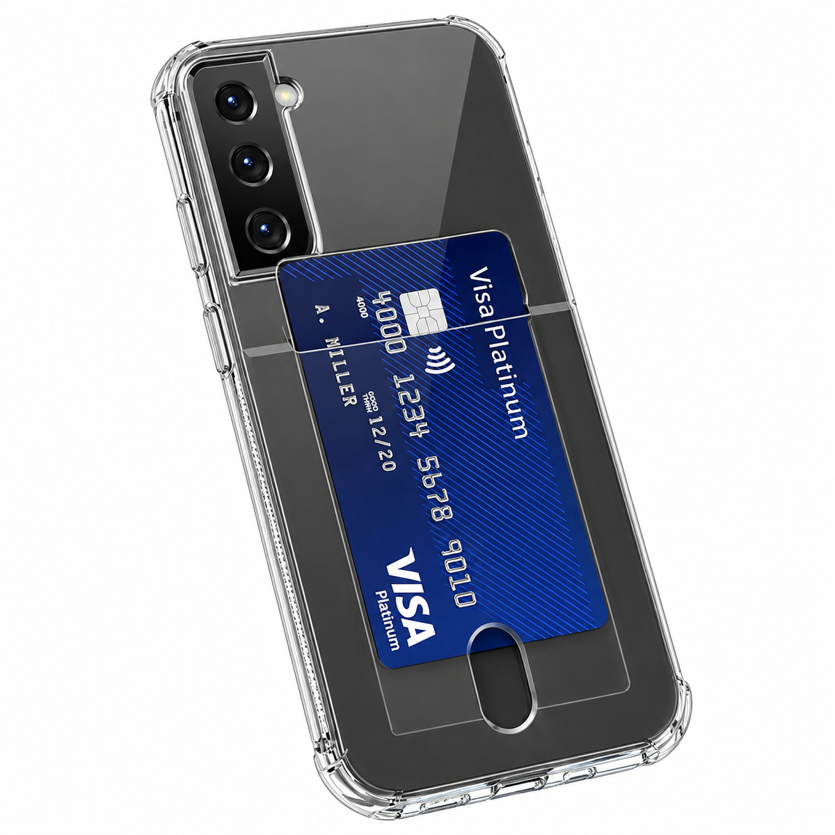 Galaxy S24 Transparant TPU Hoesje Met Pasjesvakje
