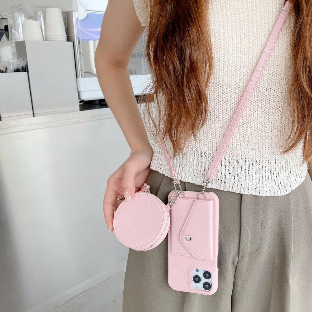 iPhone 17 Pro Crossbody Hoesje met Pasjeshouder en Mini Etui