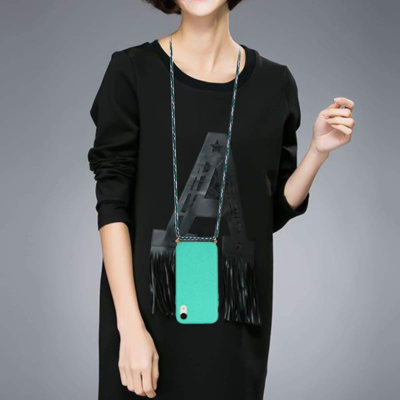 iPhone Xr Crossbody TPU Hoesje met Koord Mint